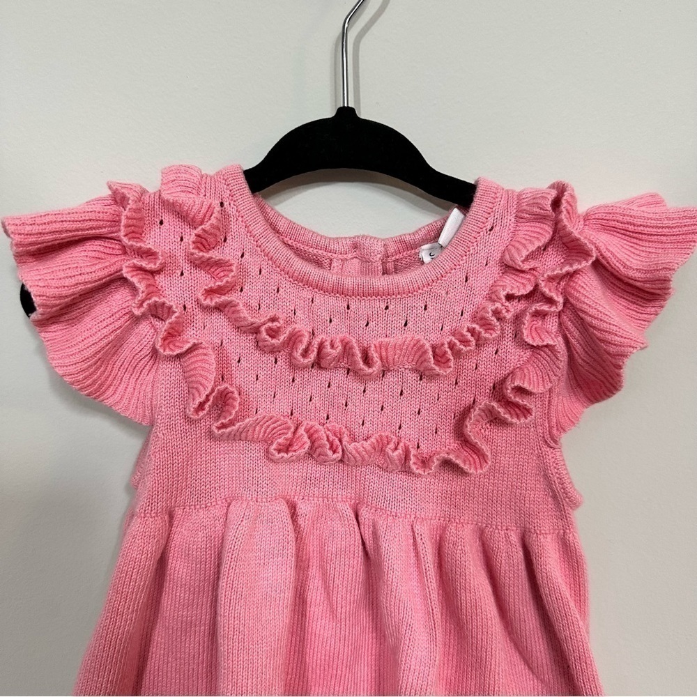 Janie and Jack Sweater Knit Pink Dress in Size 12 - 18 Months